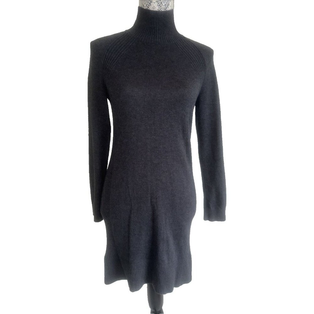 Lululemon Keep it Cozy Graphite Gray Silk Blend Sweater Dress 4 W1CFTS